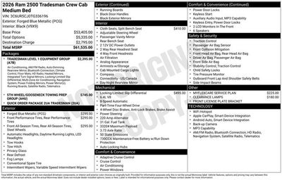 2026 RAM 2500 Tradesman
