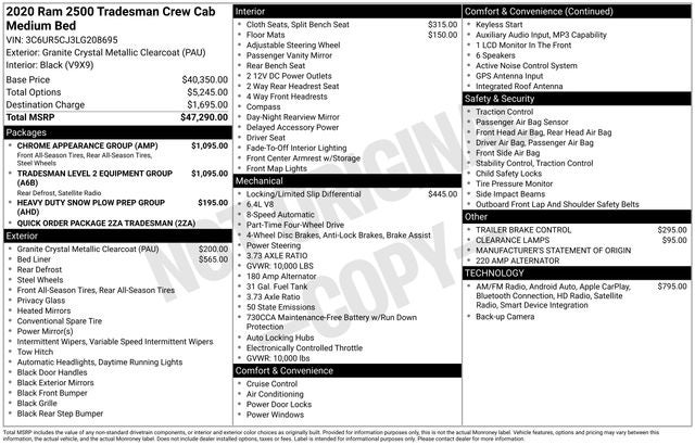2020 RAM 2500 Tradesman