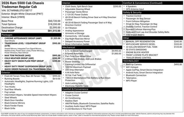 2026 RAM 5500HD Tradesman