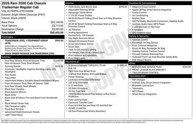2026 RAM 3500 Tradesman
