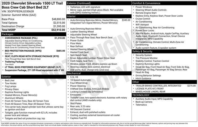 2020 Chevrolet Silverado 1500 LT Trail Boss