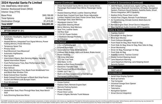 2024 Hyundai Santa Fe Limited