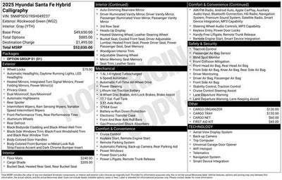 2025 Hyundai Santa Fe Hybrid Calligraphy