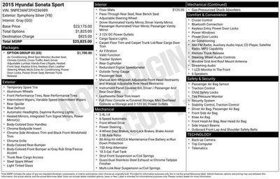2015 Hyundai Sonata 2.4L Sport