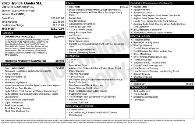 2023 Hyundai Elantra SEL