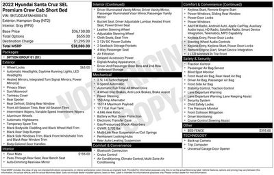 2022 Hyundai Santa Cruz SEL Premium
