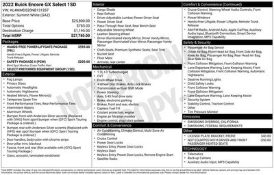 2022 Buick Encore GX Select