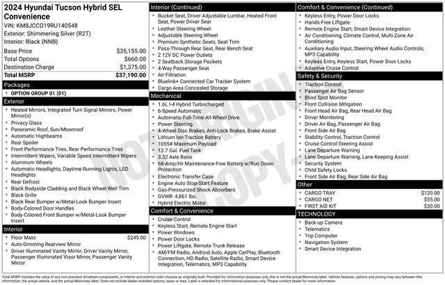 2024 Hyundai Tucson Hybrid SEL Convenience