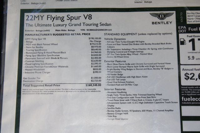 2022 Bentley Flying Spur V8