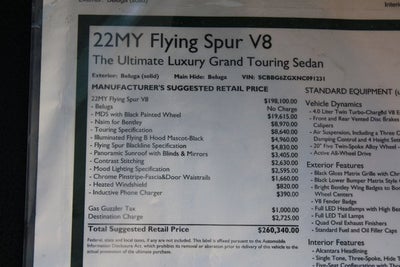 2022 Bentley Flying Spur V8