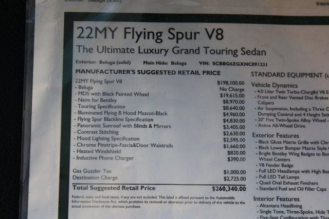 2022 Bentley Flying Spur V8