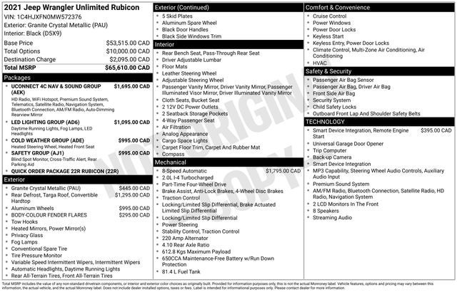 2021 Jeep Wrangler Unlimited Rubicon