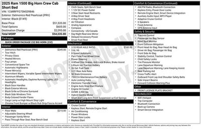 2025 RAM 1500 Big Horn/Lone Star