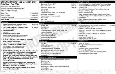 2026 GMC Sierra 1500 Elevation