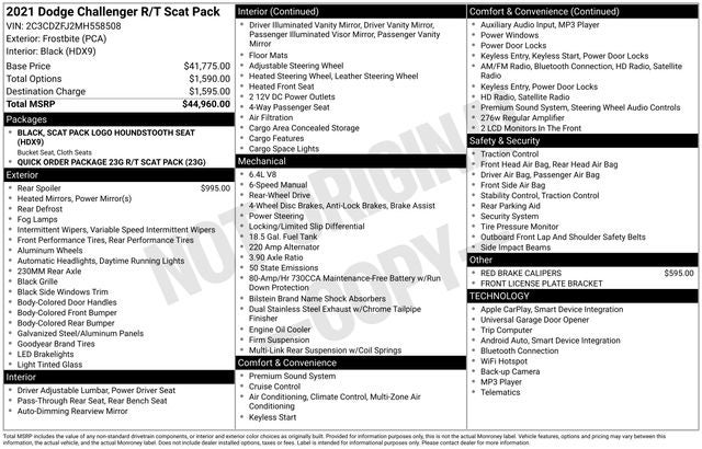 2021 Dodge Challenger R/T Scat Pack