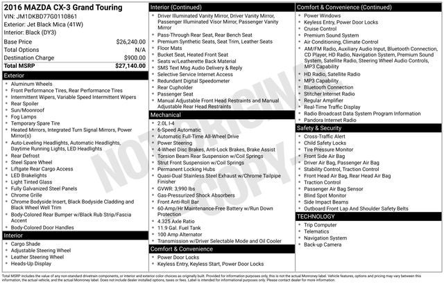 2016 Mazda Mazda CX-3 Grand Touring