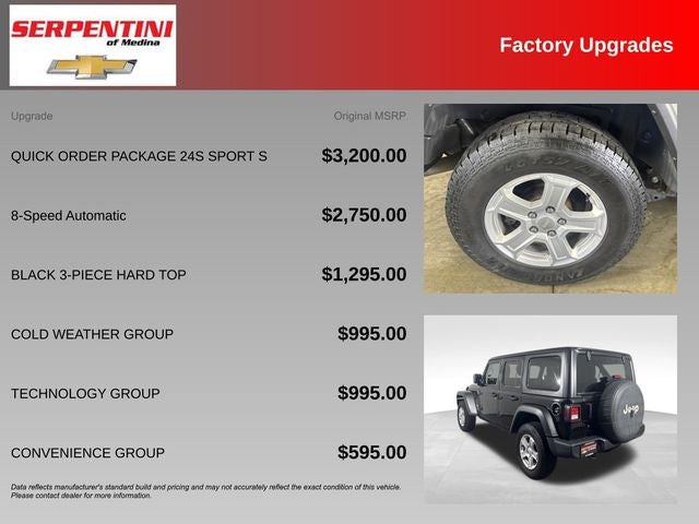 2020 Jeep Wrangler Unlimited Sport S w/ HEATED SEATS