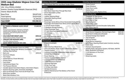 2020 Jeep Gladiator Mojave w/ HEATED SEATS