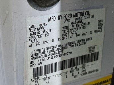 2015 Ford Expedition XL 4WD w/ ONLY 57K MILES