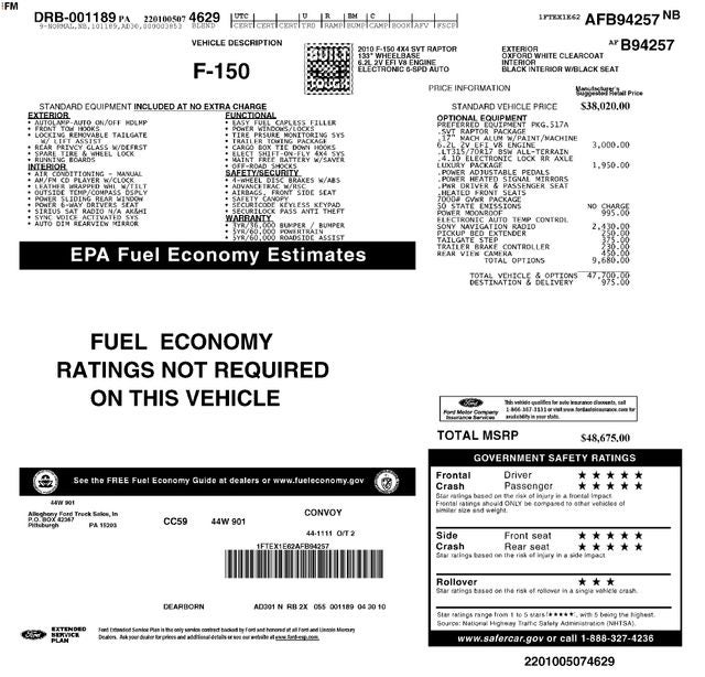 2010 Ford F-150 SVT Raptor w/ ONLY 53K MILES