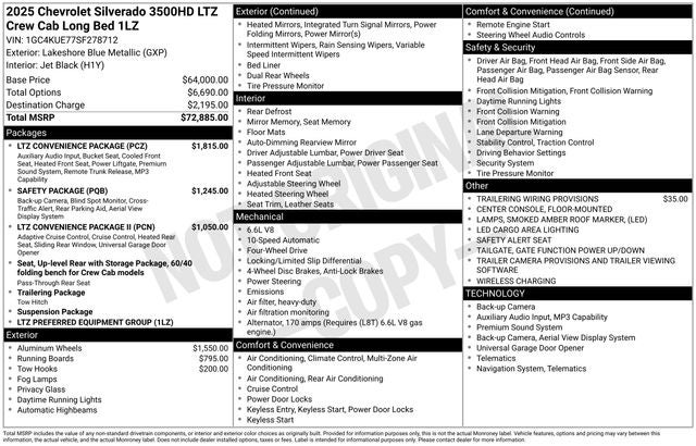 2025 Chevrolet Silverado 3500HD LTZ w/ SURROUND VISION