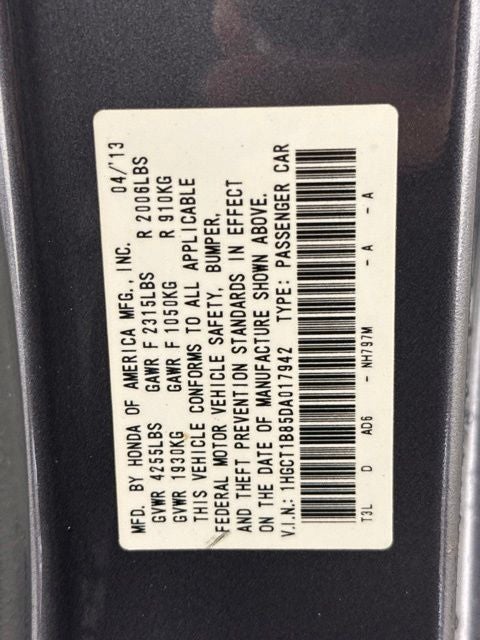 2013 Honda Accord EX-L w/ PREMIUM AUDIO