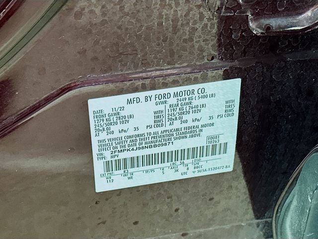 2022 Ford Edge ST Line AWD w/ PANORAMIC SUNROOF