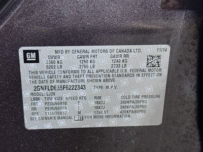 2015 Chevrolet Equinox LTZ w/ POWER SUNROOF