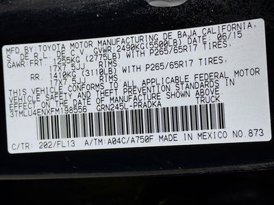 2015 Toyota Tacoma TRD SPORT ONLY 78K MILES