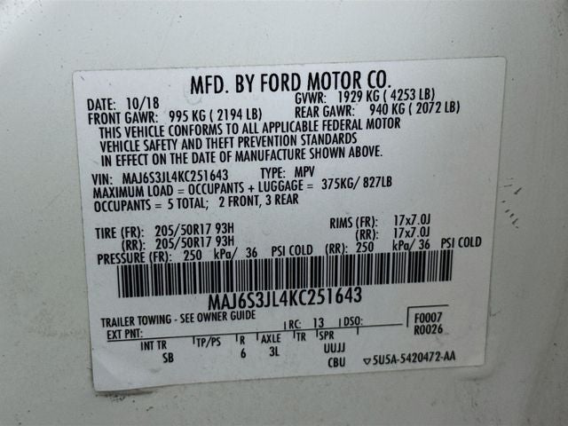 2019 Ford EcoSport SES 4WD w/ HEATED SEATS & WHEEL