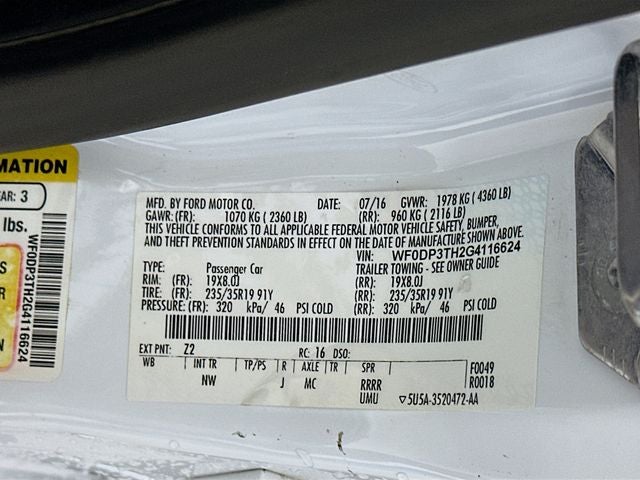 2016 Ford Focus RS w/ RECARO SEATS