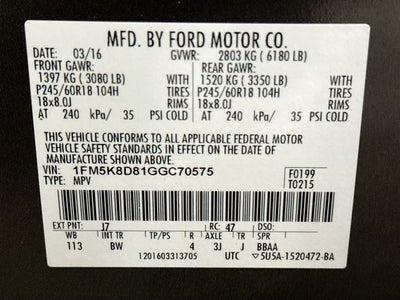 2016 Ford Explorer XLT