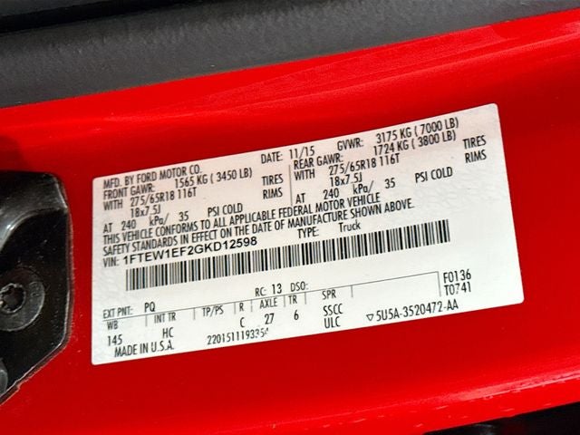 2016 Ford F-150 Lariat