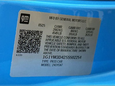 2025 Chevrolet Corvette E-Ray 3LZ