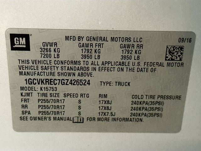 2016 Chevrolet Silverado 1500 LT LT1