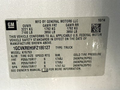 2015 Chevrolet Silverado 1500 LT LT1