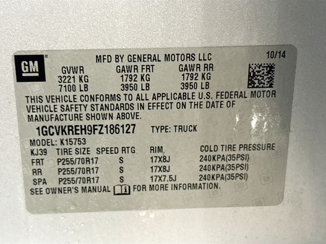 2015 Chevrolet Silverado 1500 LT LT1