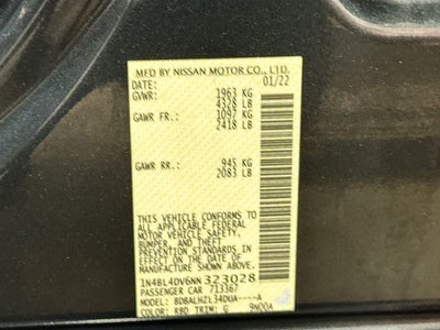 2022 Nissan Altima 2.5 SV