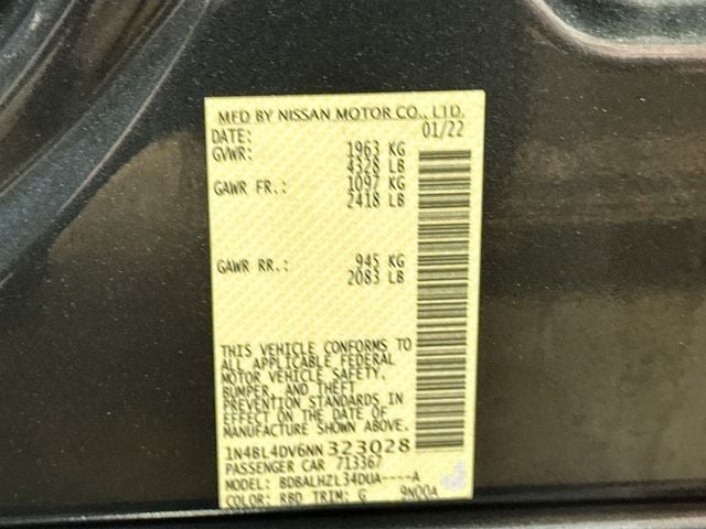 2022 Nissan Altima 2.5 SV