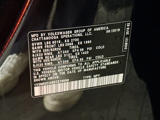 2019 Volkswagen Atlas SEL 4Motion