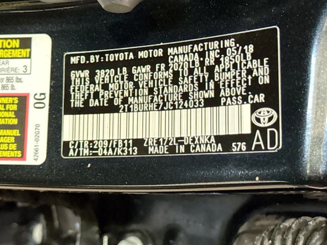 2018 Toyota Corolla LE