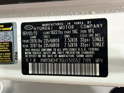 2016 Hyundai Santa Fe SE