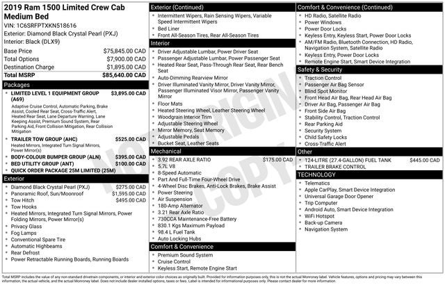 2019 RAM 1500 Limited 4WD