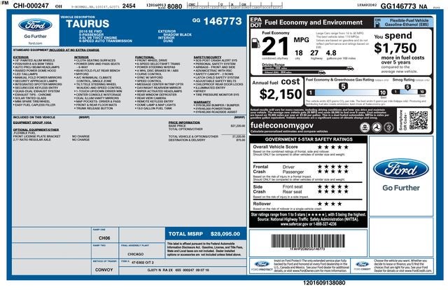 2016 Ford Taurus SE