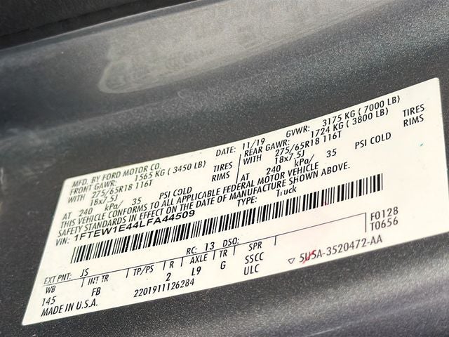 2020 Ford F-150 XLT 4WD