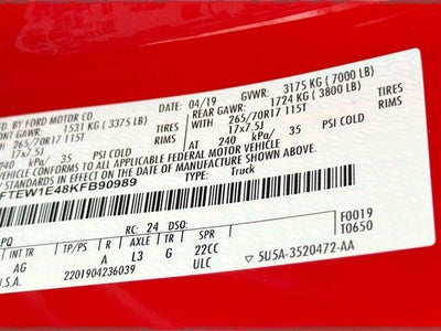 2019 Ford F-150 XL 4WD