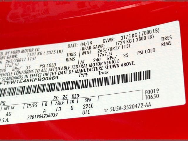 2019 Ford F-150 XL 4WD