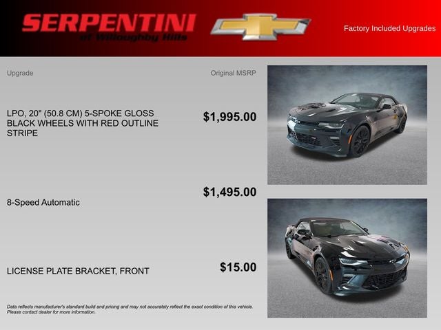 2016 Chevrolet Camaro SS 1SS