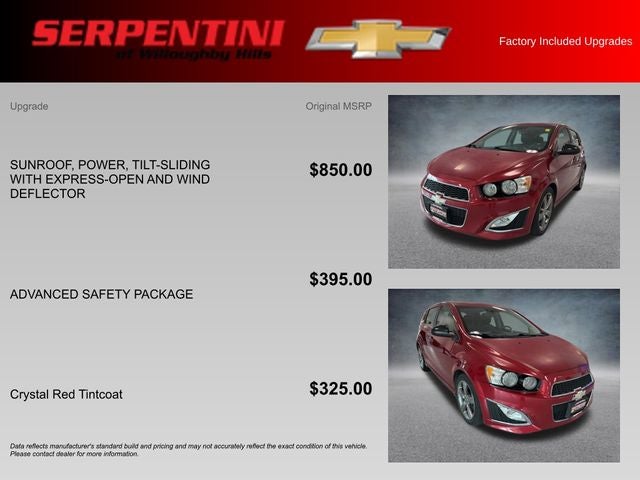 2015 Chevrolet Sonic RS