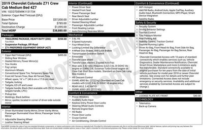 2019 Chevrolet Colorado Z71 4WD